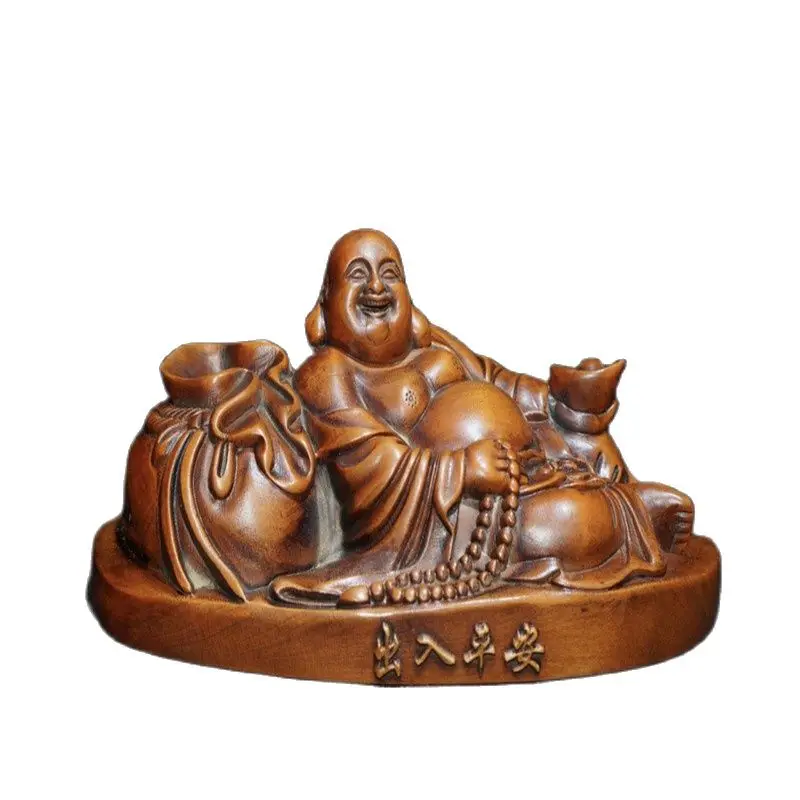 

Early collection of boxwood carving Maitreya ornaments, decoration, office, home collection