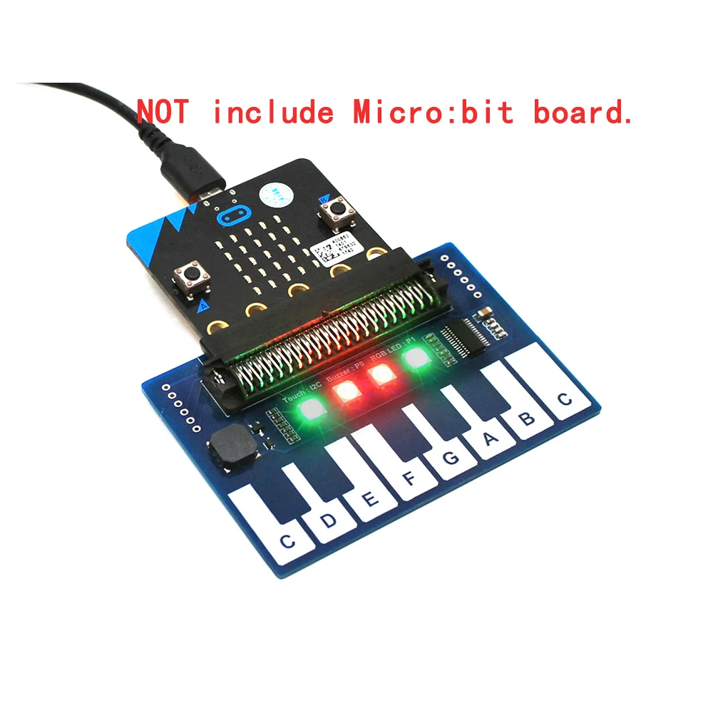 Touch Piano Expansion Board for BBC Micro:bit Microbit V1.5 V2 Accessories Breakout Shield