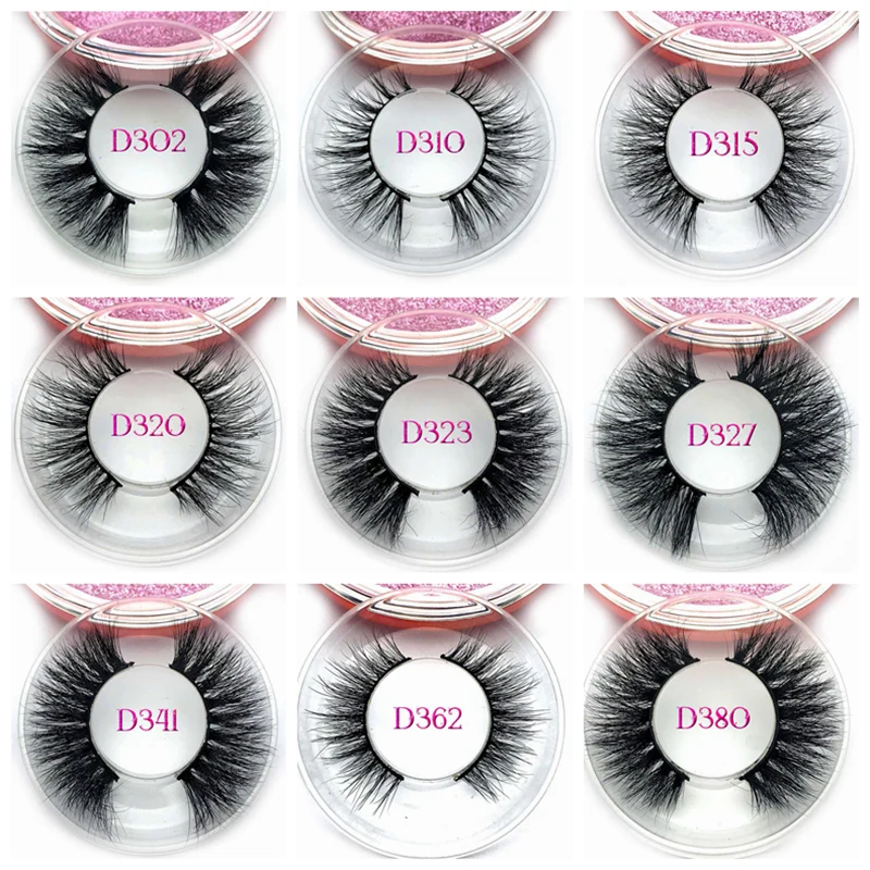 Mikiwi D380 3D mink eyelashes 20MM long thick 3d mink lashes Mix styles Rose gold case Volume mink lashes