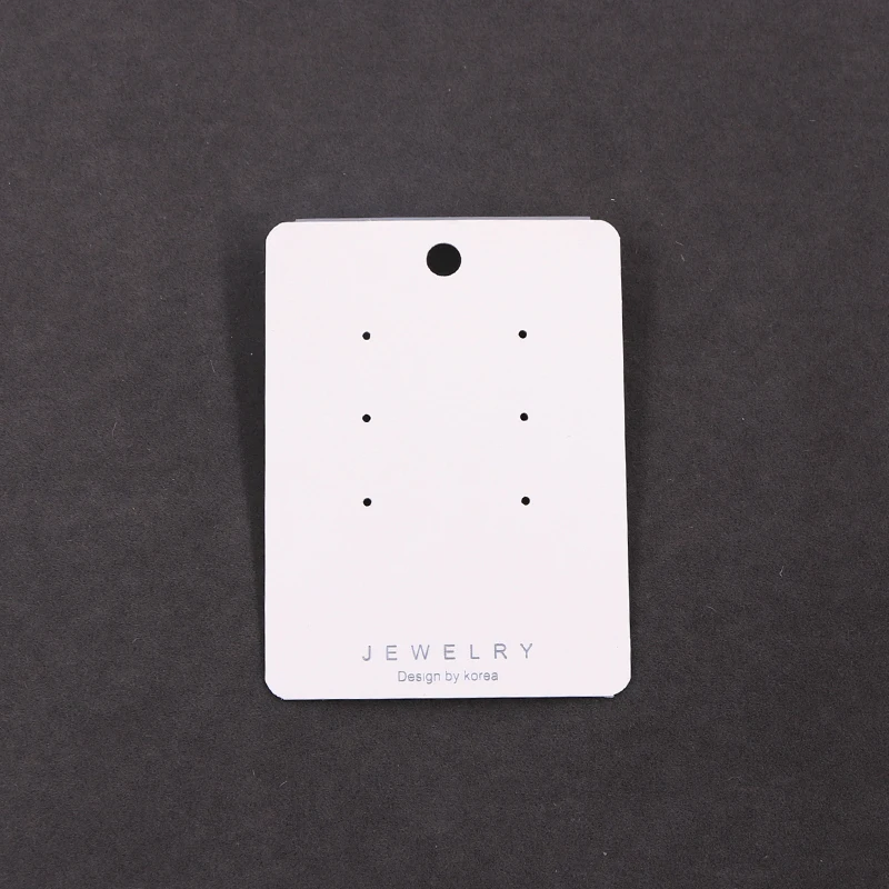 

Jewelry Accessory Card Tag Blank Ear stud Card Custom Logo 6*8cm PVC Jewelry Card Display Design by Korea Earring Necklace