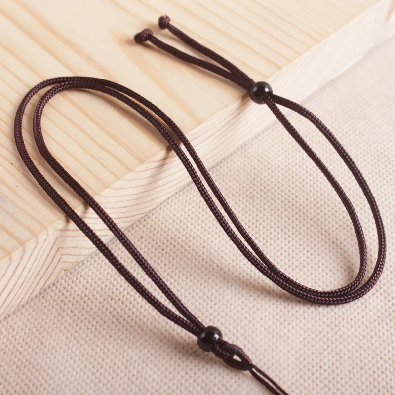 10pcs Hand-woven simple jade pendant lanyard jade pendant safe buckle necklace rope men and women adjustment pendant rope Thread