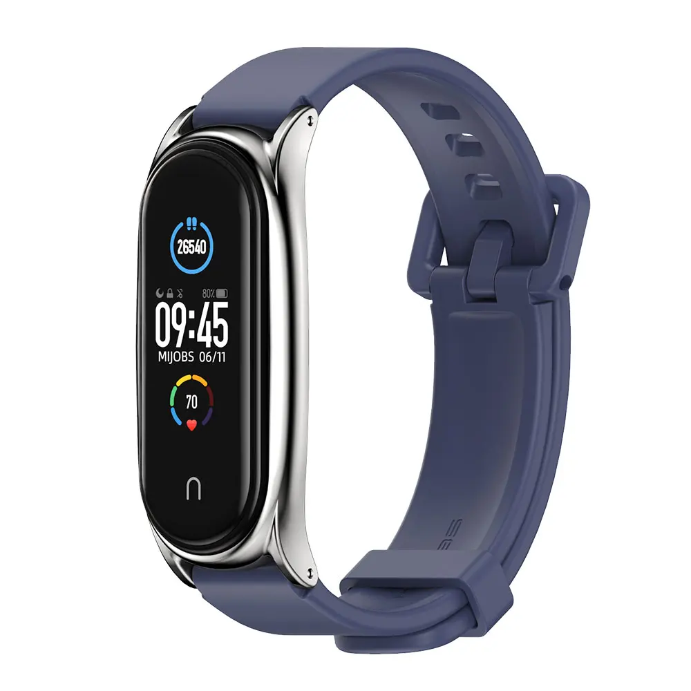 สายรัดสำหรับ Mi band 7 8 6 5 4 3สายรัดข้อมือซิลิโคนสำหรับ Mi band 5 Correa สำหรับ Xiaomi BEND miband 4 3 pulseira