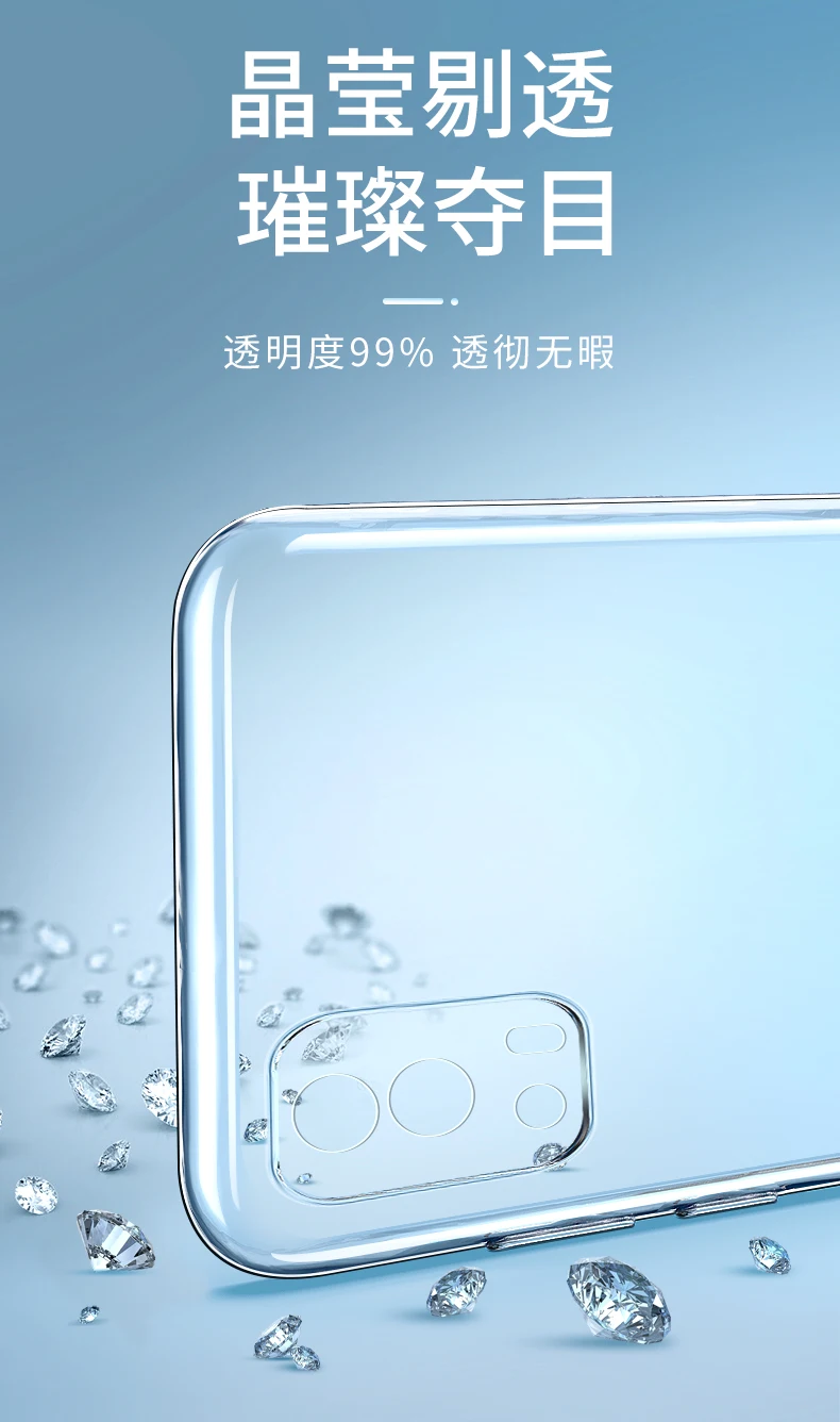 2021 High Quality Ultrathin Phone Case for VIVO Y72 5G Camera Protective Transparent TPU VIVOY72 Y 72 Soft Clear Back Cover Bags