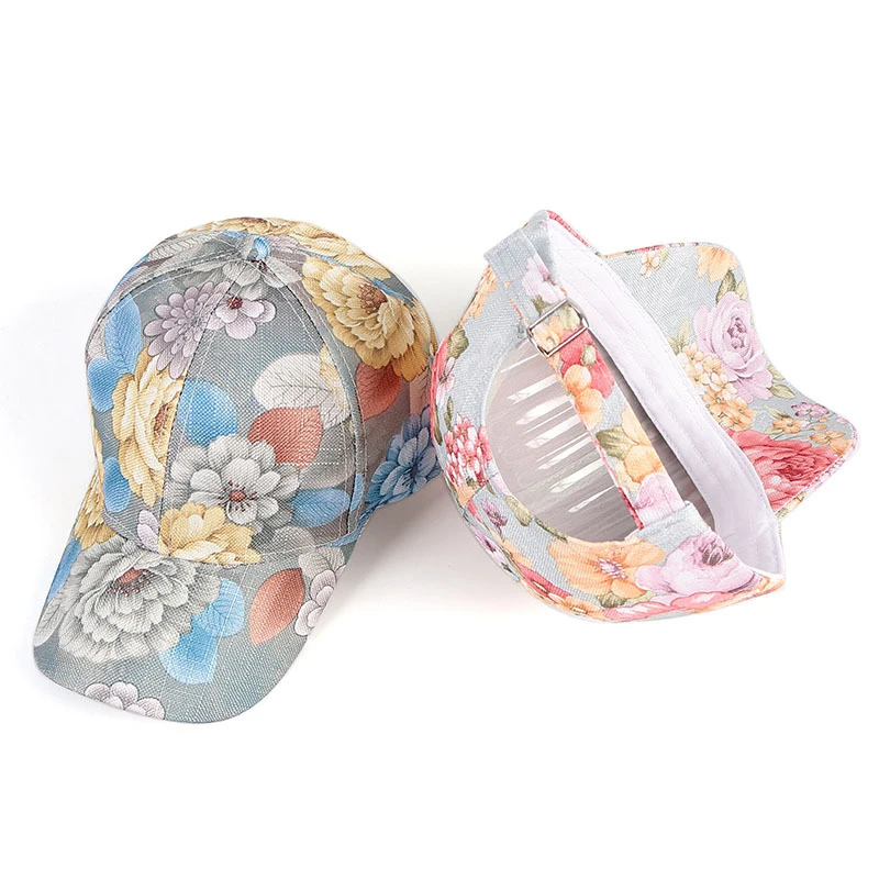 2021 New Fashion Women Tie printing Multicolor Irregular Print Baseball Cap Female Outdoor Streetwear Summer Caps Hats