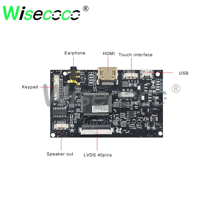 Imagem -05 - Viscose Ecoco Tela Lcd de Polegadas 1024*768 Ips com Placa de Driver Lvds 40 Pinos para Laptop Mini pc