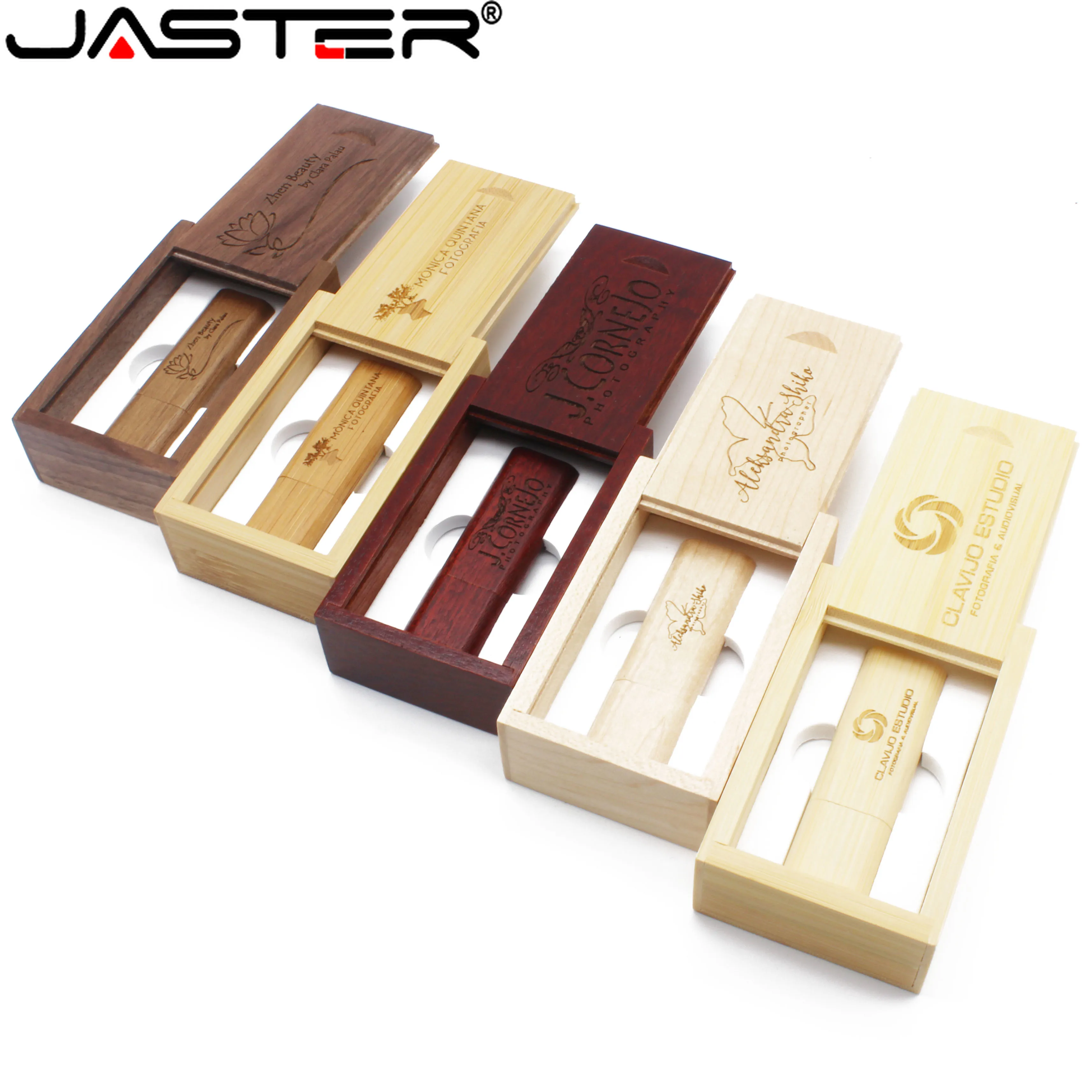 

USB-флеш-накопитель JASTER 2,0 деревянный бамбуковый с коробкой, 64 ГБ