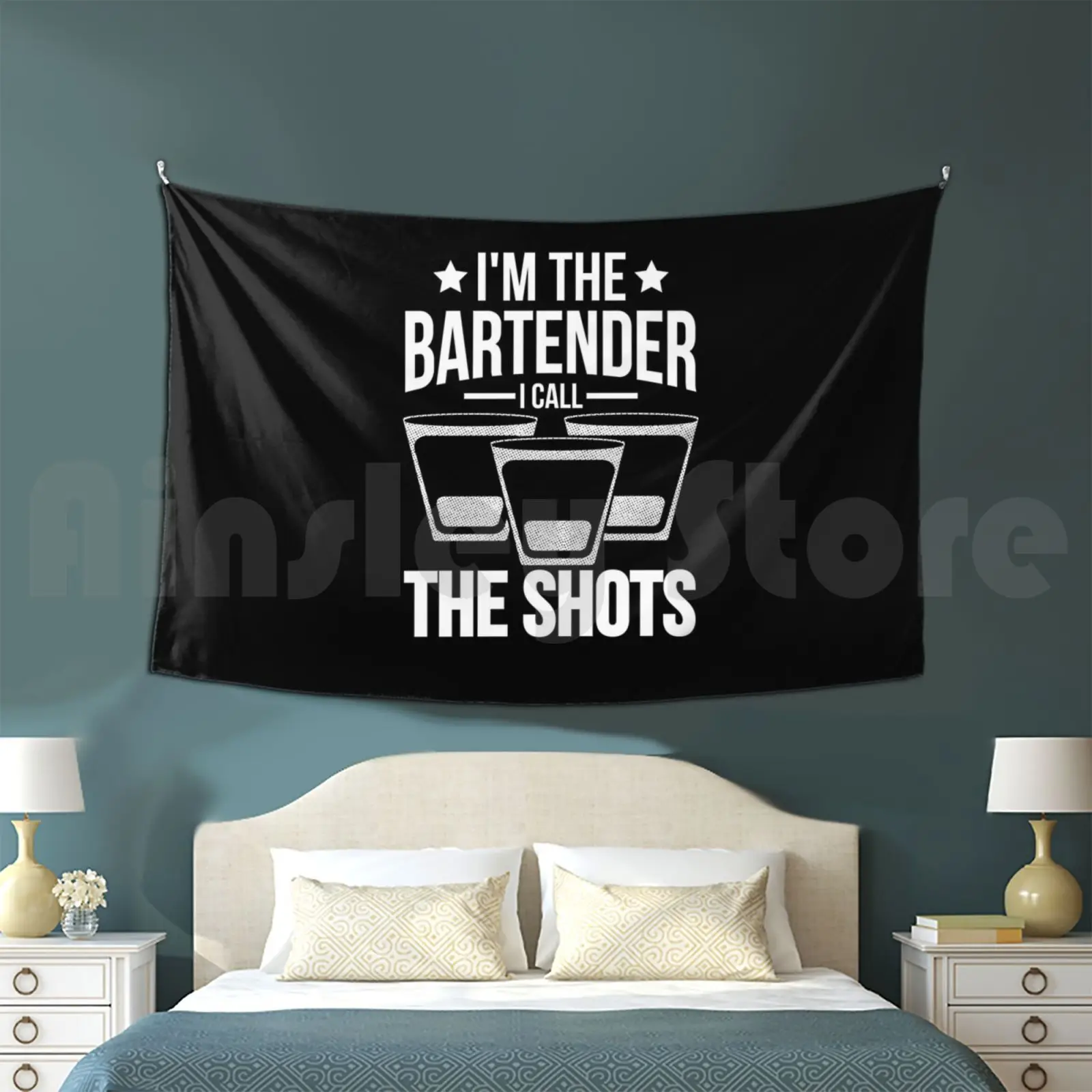 Funny Bartender Apparel Customized Tapestry Whiskey Bartender Funny Bartending Cocktail Shots Whisky