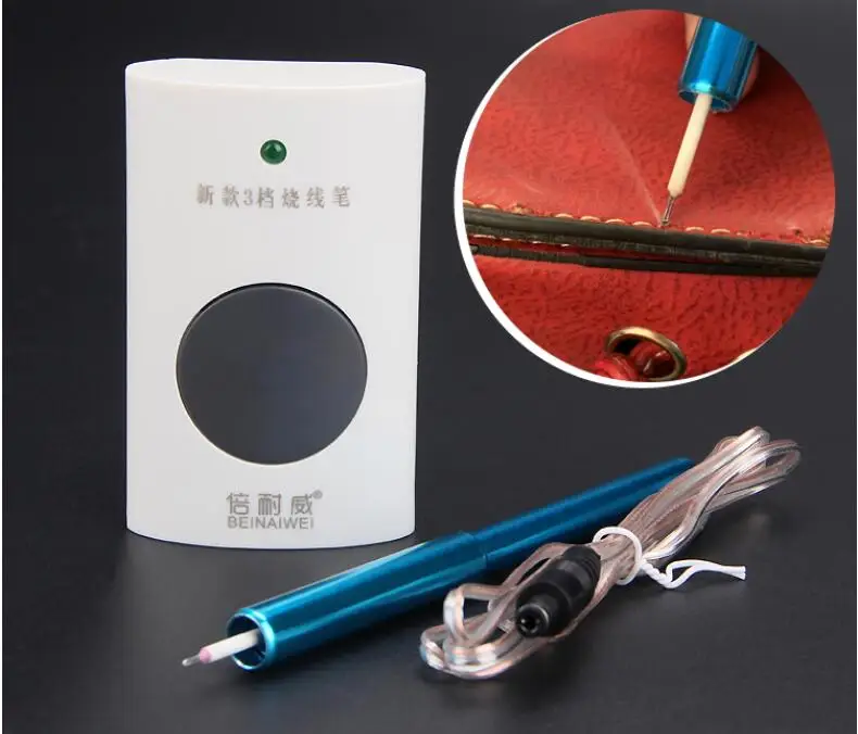 New style burning thread pen, 3 speeds of temperature adjustment, melting wax thread wallet  bag burning thread pen