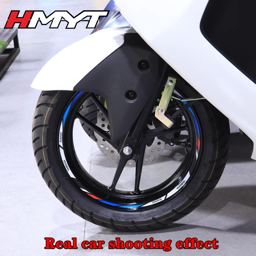 

Suitable for Yamaha motorcycle wheel hub sticker wheel edge color reflective strip waterproof personality 12 inch wheel rim Deca