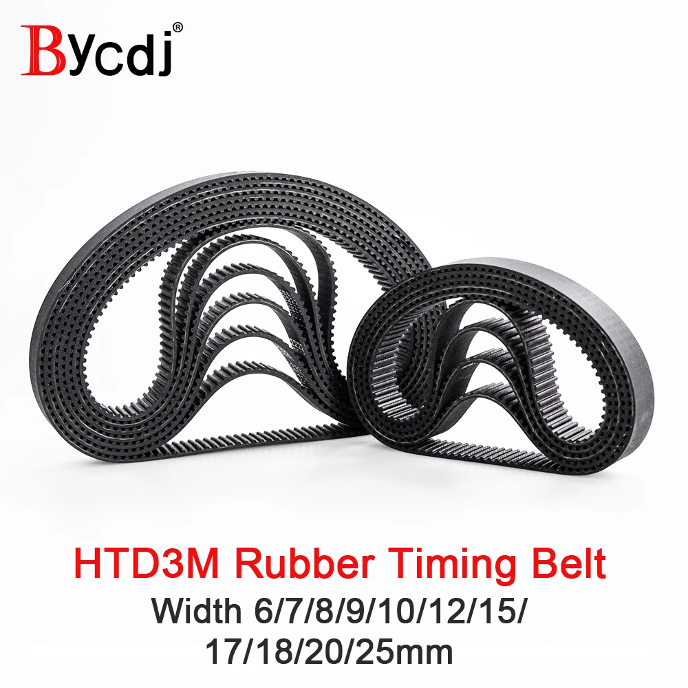 Arc HTD 3M Timing belt C=351 354 357 360 width 6-25mm Teeth117 118 119 120  HTD3M synchronous pulley 351-3M 354-3M 357-3M 360-3M