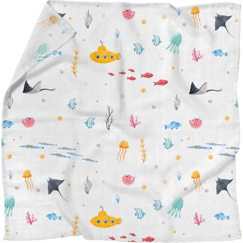 Capa de bambu parilico submarino müslin