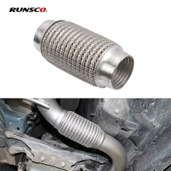 2.0/2.5/3.0/3.5Inch Stainless Steel Exhaust Flexible Pipe Hose Tube Flex Coupler With Interlock/Length 100mm 150mm 200mm