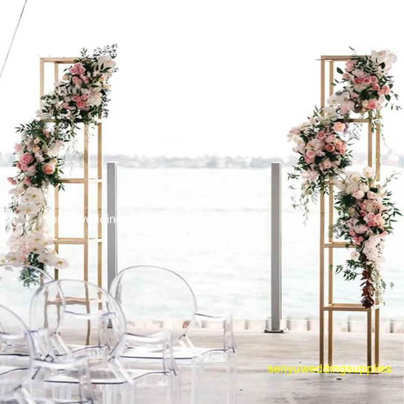 

100cm/120cm/150cm) Tall Gold Metal Iron Flower Stand Centerpiece For Wedding Decoration