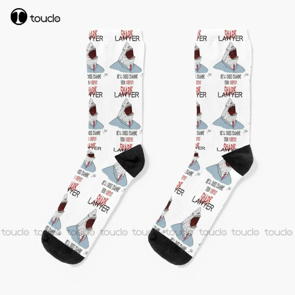 Shark Lawyer B-Movie Poster Socks Bulk Socks Unisex Adult Teen Youth Socks Personalized Custom 360° Digital Print