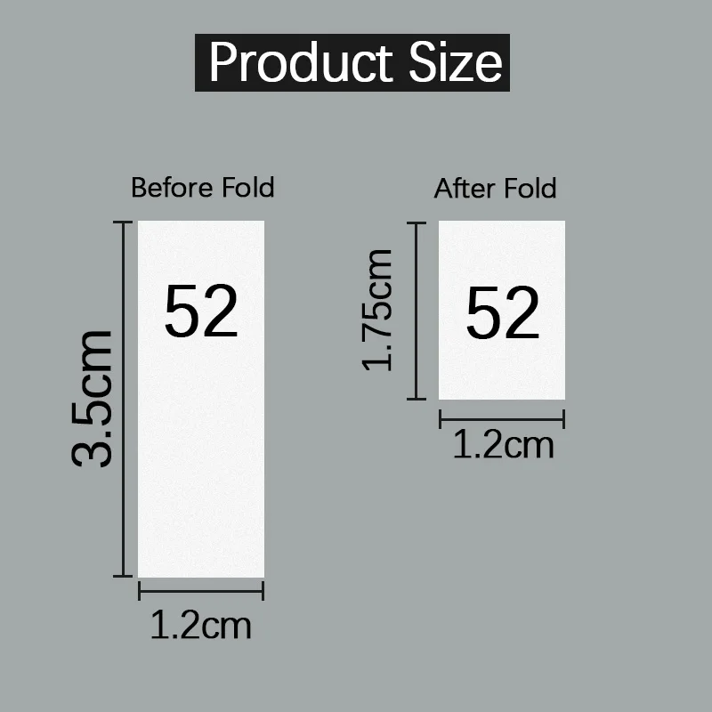 500Pcs/roll Clothing Number Size Label White Garment Clothes T Shirt Dress Cloth Fabric Label Tag 25/26/27/28/29/3035*12mm