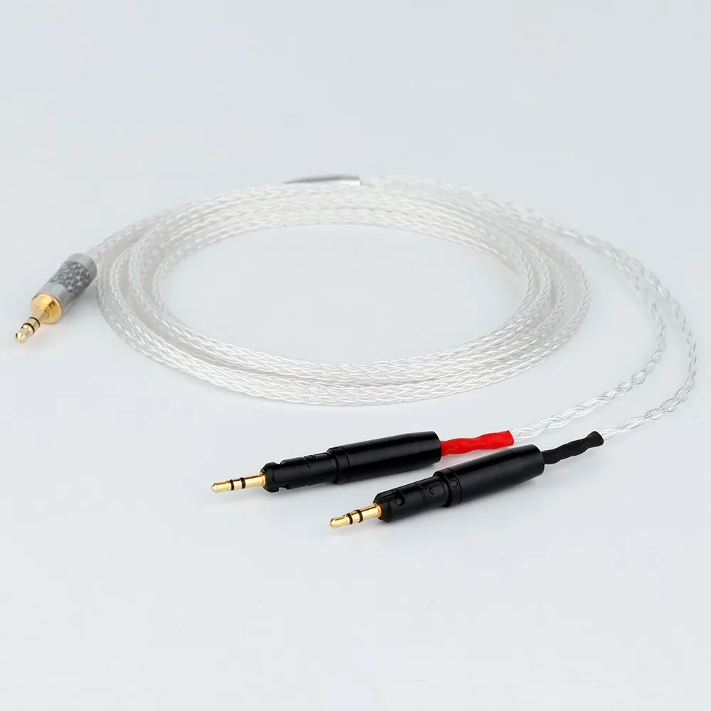 

6.5mm 2.5mm XLR 4.4mm 16 Core OCC Silver Plated Braided Earphone Headphone Cable For Audio-Technica ATH-R70X