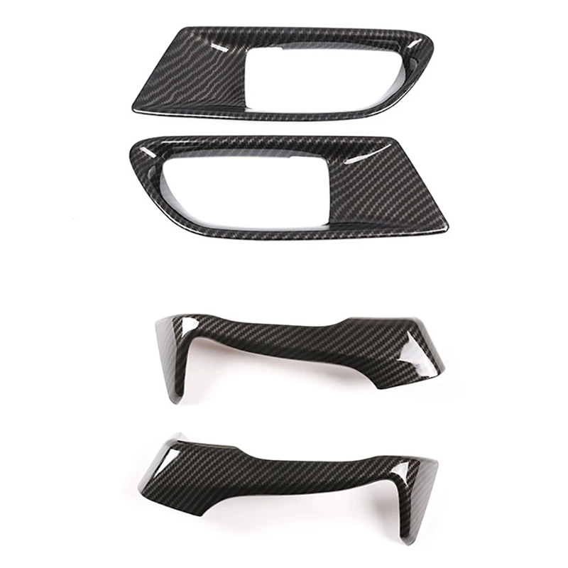 

For Subaru BRZ Toyota 86 2012-2020 ABS Carbon Fiber Car Inner Door Handle Decor Cover Trim Frame Sticker Accessories