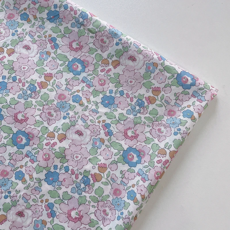 Betsy 80S Japan Limited Tissun liberty Cotton Poplin Fabric For Kids Baby Sewing Cloth Dresses Skirt DIY Meter Designer Fabric