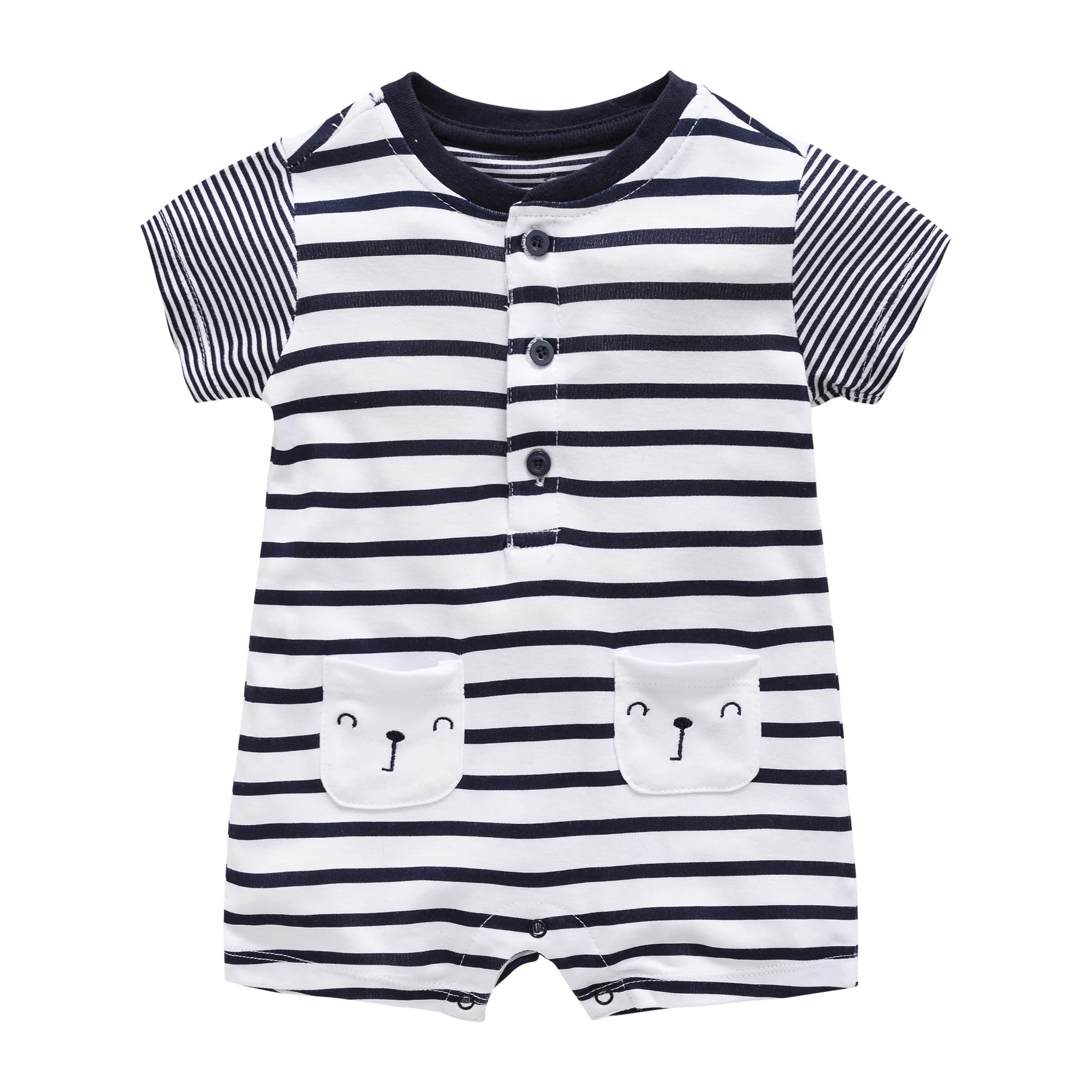 Honeyzone Pijama Bebe Recien Nacido Baby Clothes Star Striped Print Summer Ropa De Invierno Para Bebe Bodysuit Cute Baby Sleeper