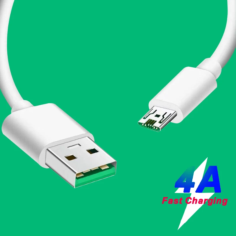 

4A Micro USB Cable Fast Charge Microusb Data Cable For OPPO A37 A15 A12 Vivo Xiaomi Redmi 4 Note5 Pro LG Tablet Android Cable