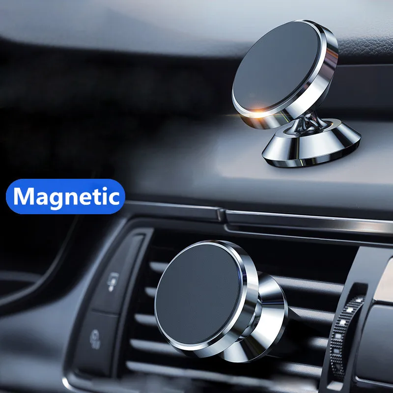 Universal Magnetic Car Phone Holder Mobile Mount Cell Stand Smartphone GPS Support Holder For iPhone 12 Xiaomi Samsung In Car