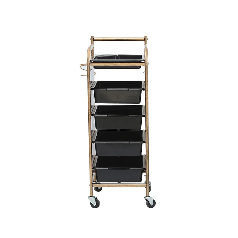 Fashion Retro Kapper Kapsalon Rekken Plastic Trolley Rekken 5-Layer Kappers Trolley Schoonheidssalon Trolley