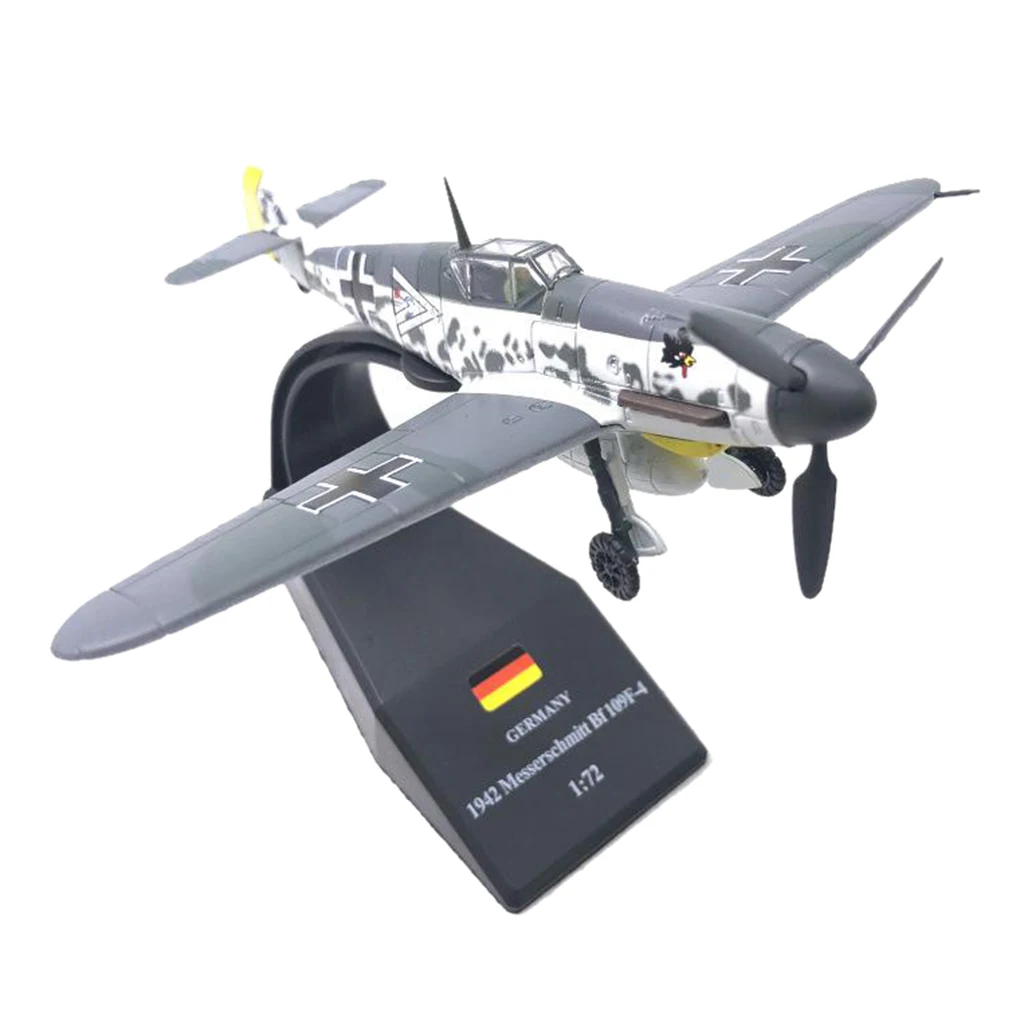 1:72 II BF109F Aircraft Model With Detachable Metal Stand Die-Cast Plane Model
