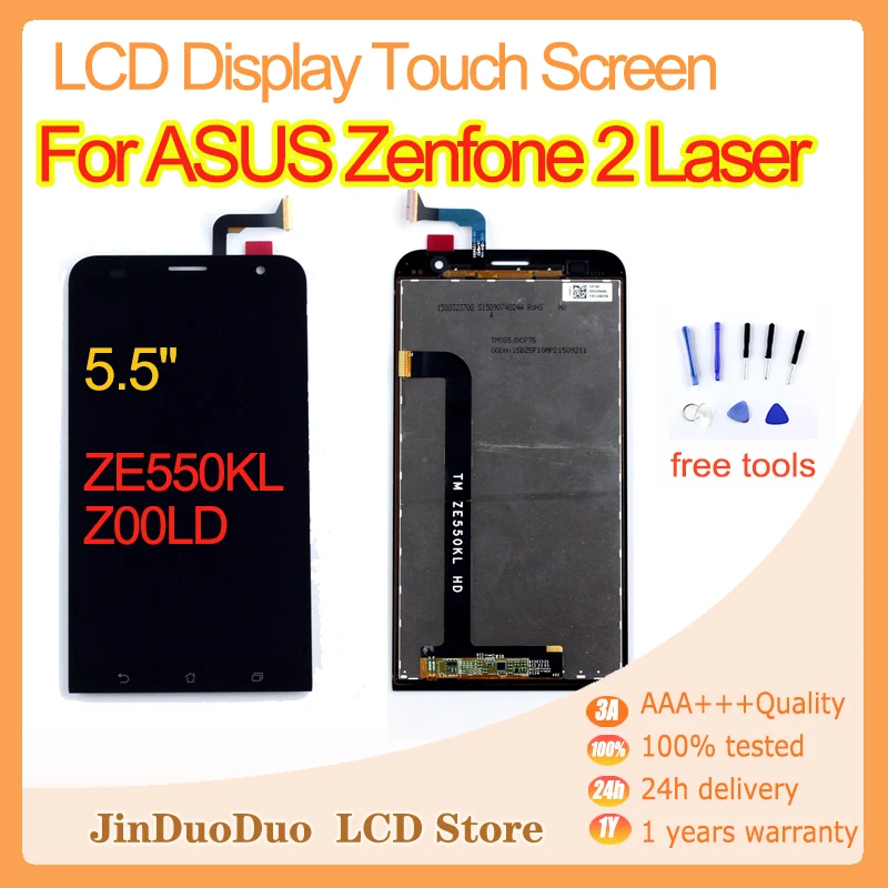 

Original For ASUS ZenFone 2 Laser ZE550KL LCD Screen Touch Screen Digitizer Assembly For Asus ze550kl Display with Frame Z00LD