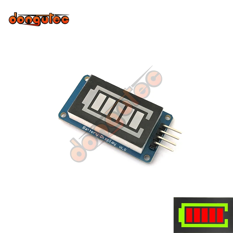 Battery Style Digital Tube LED Battery Level Display Module Green inside and Red outside for Arduino