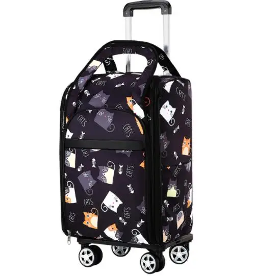 Women Travel Trolley Bags travel luggage bags on wheels trolley Backpacks carry on luggage bags Oxford Rolling Wheeled Backpack