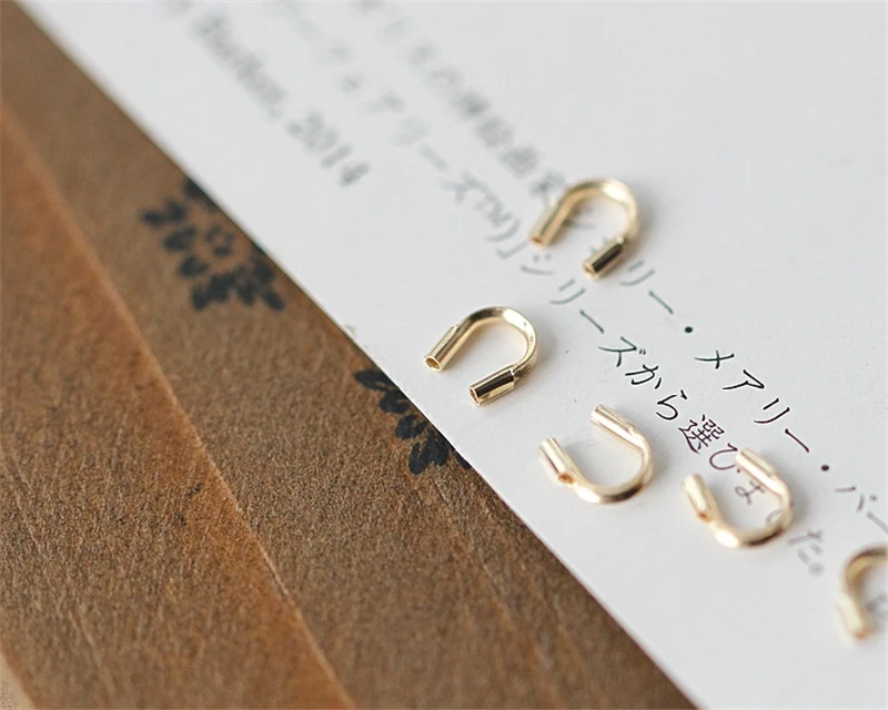 14K Gold Filled Kabel-Drahtschützer für Schmuckherstellung, handgemachtes DIY-Zubehör, Goldschmuckkomponenten – Detail 22