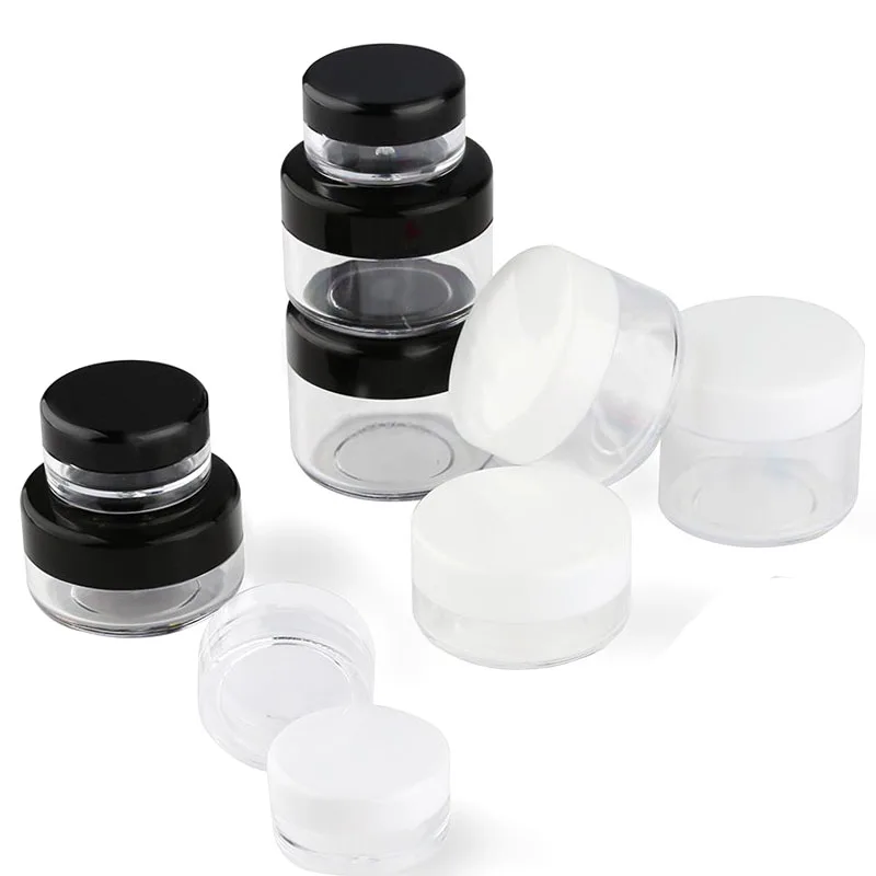 10Pcs 2g 3g 5g 10g 15g 20g 30g Plastic Cosmetics Makeup Box Nail Art Storage Pot Container Clear Sample Lotion Jar