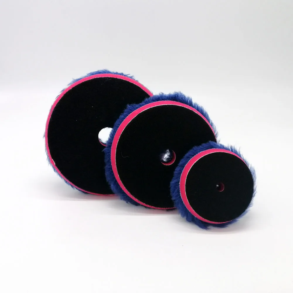 3/5/6inch Wool Pad for DA Polisher  Self-adhesive Polishing Pad Pong Hair Purple Woolen Wheel Polish Pad Scratch Repair