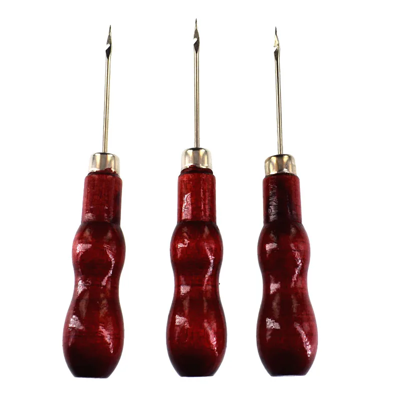 1Pcs/2Pcs Leather craft awl hand sewing tool leather shoes repair hook awl puncher thread sewing tool 12.0cm