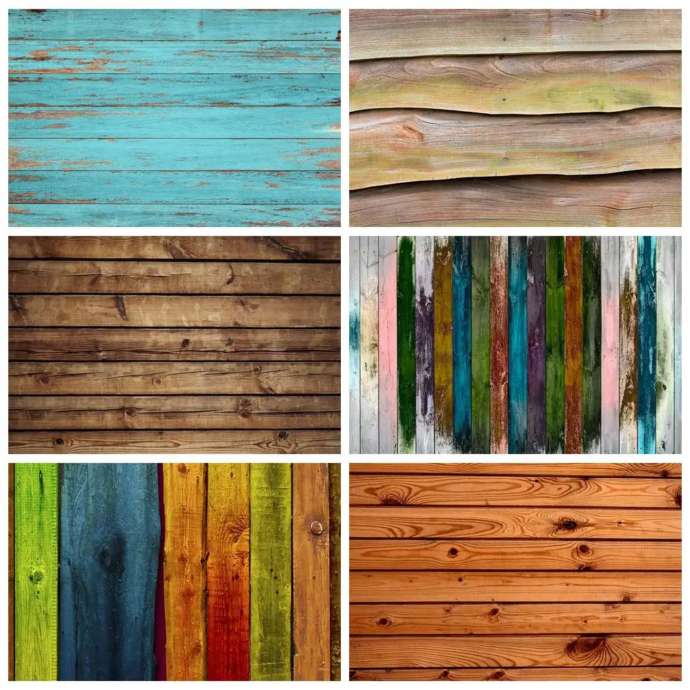 

Old Wooden Background For Photography Planks Board Hardwood Texture Party Baby Pattern Photo Backdrop Photocall For Photo Studio