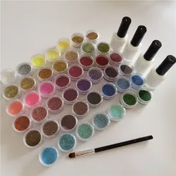 45 Colors Mini Powder Temporary Shimmer Glitter Diamond Painting for Decoration Shinning DIY Nail Tattoo Body Art Design