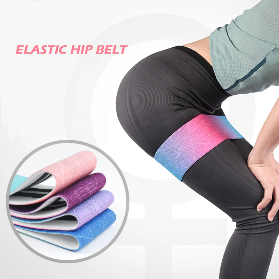 1PCS Hip Band Cotton Yoga Resistance Band Wide Booty Exercise Legs Band Loop For Circle Squats Training Anti Slip Rolling