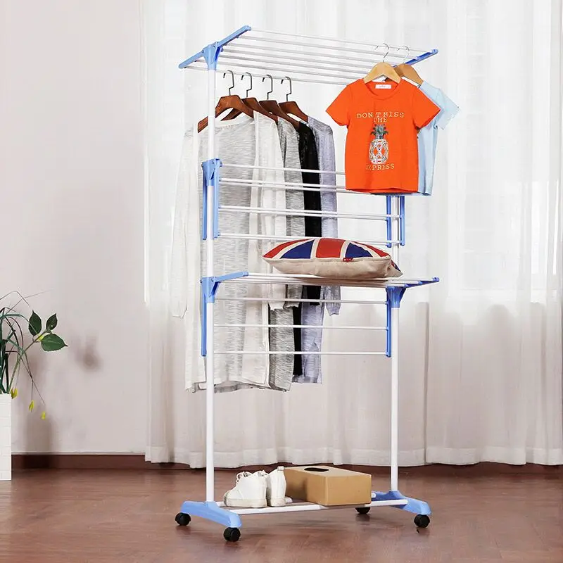 Clothes Hanger Coat Rack Floor Hanger Storage Wardrobe Clothing Drying Racks porte manteau kledingrek perchero de pie