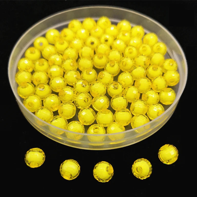 8mm/10mm Faceted Round Beads Acrylic  for Jewelry Making Bracelet Necklaces Pendants DIY #RoLi