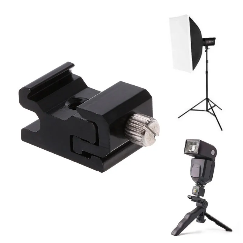 Foleto Flash Hot Shoe Seat Cold Shoe Seat Block 1/4 Screw Mount into Fit for canon nikon dslr Yongnuo godox Flash Camera Tripod