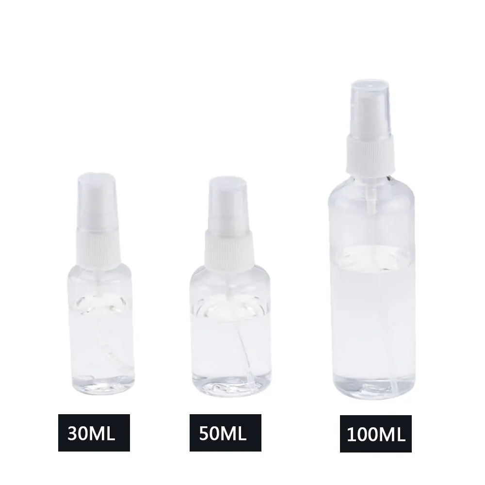 1PCS Transparent air spray bottle 30 ml / 50 ml / 75 ml / 100 ml plastic mini perfume atomizer can fill the container cosmetics