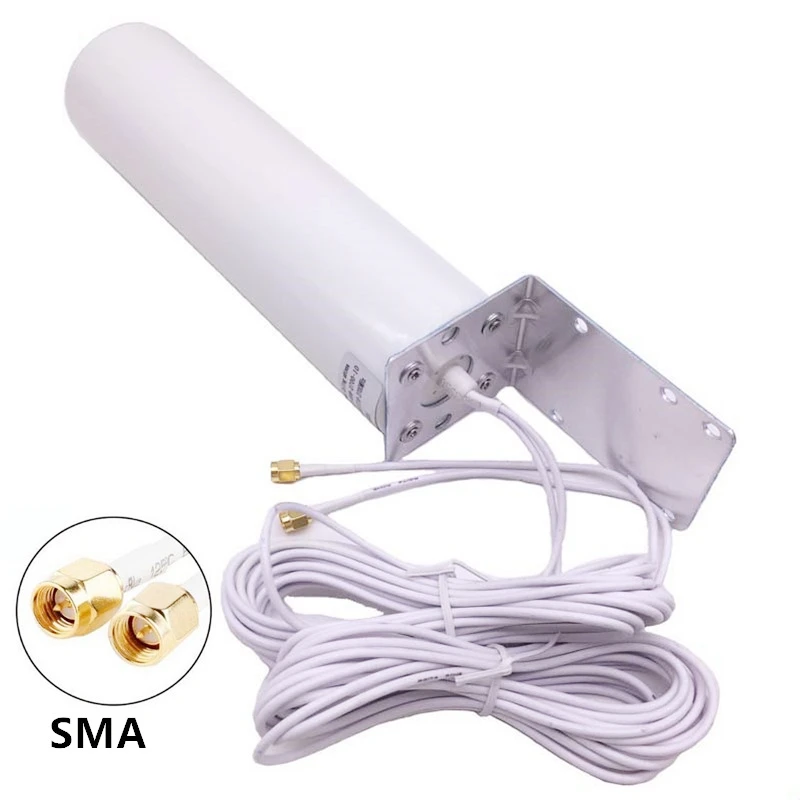 

3G 4G LTE antenna SMA male 698-960/1710-2700MHZ 12dBi Double 10m cable for Huawei B593 E5186 For HUAWEI B315/593S/B880/B310