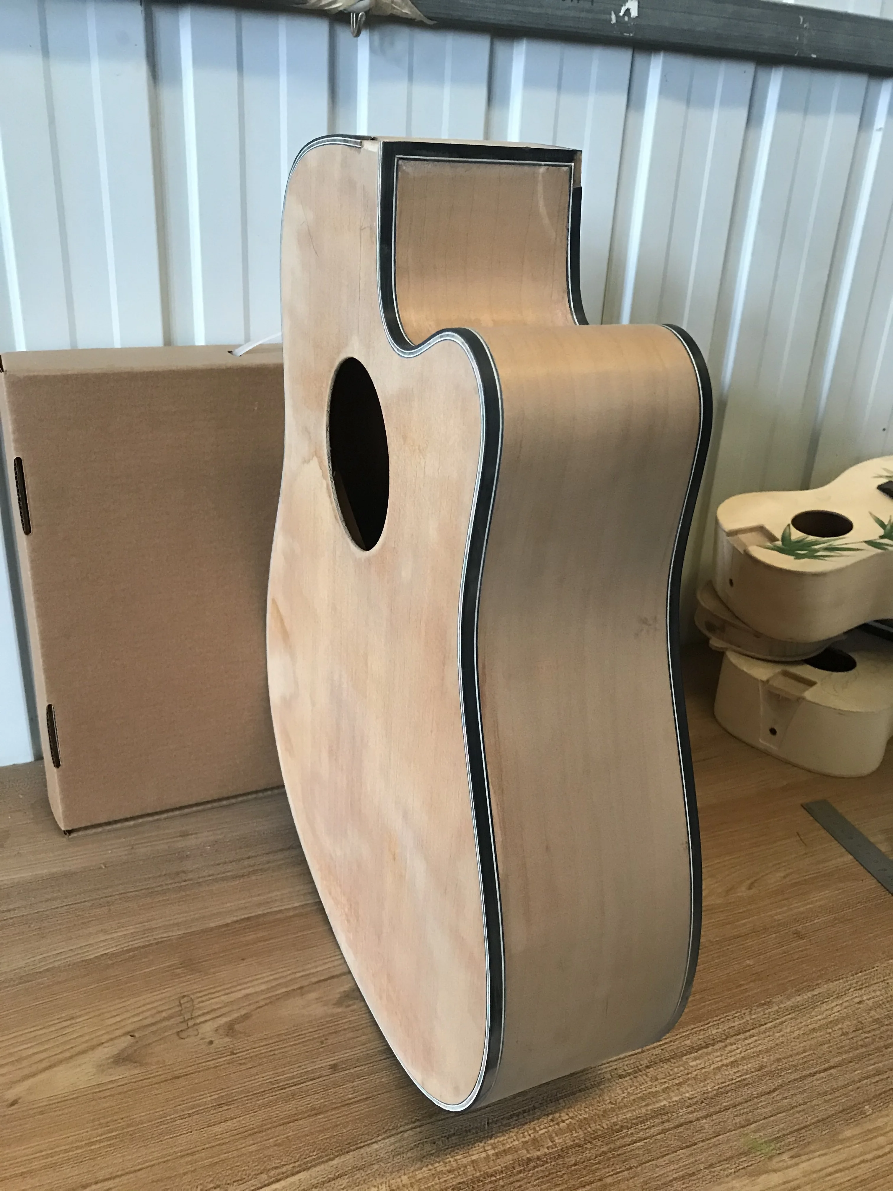 Solid Wood Acoustic Guitar Body, Unfinished Thin Body, Folk Guitar Barrel, White Acoustic Guitar Panel, 41in