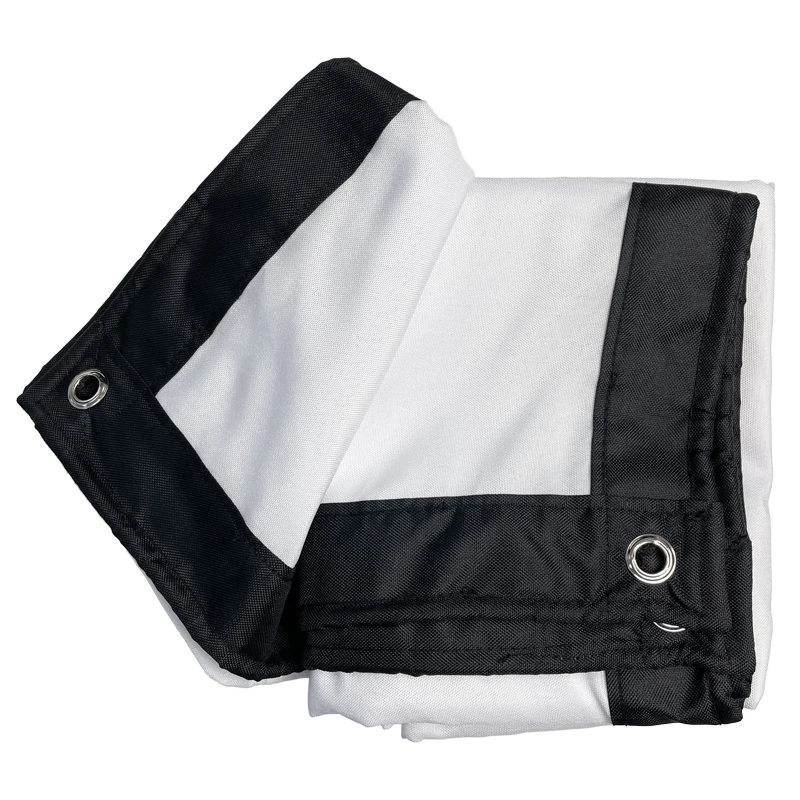 Простой складной проекционный экран общего размера 500 см x 211 см по индивидуальному заказу с окантовкой и люверсами