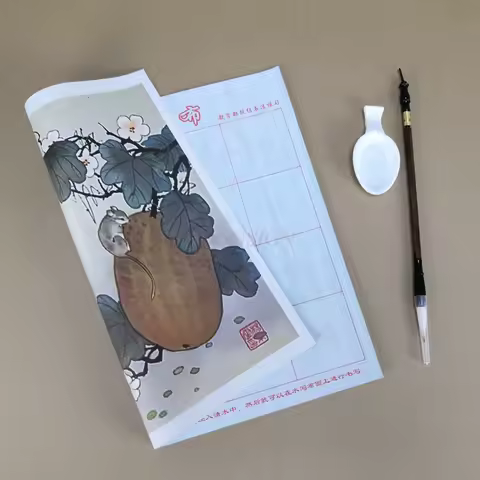 Watercolor painting Chinese calligraphy water writing cloth set wholesale blank rice word grid brush copybook