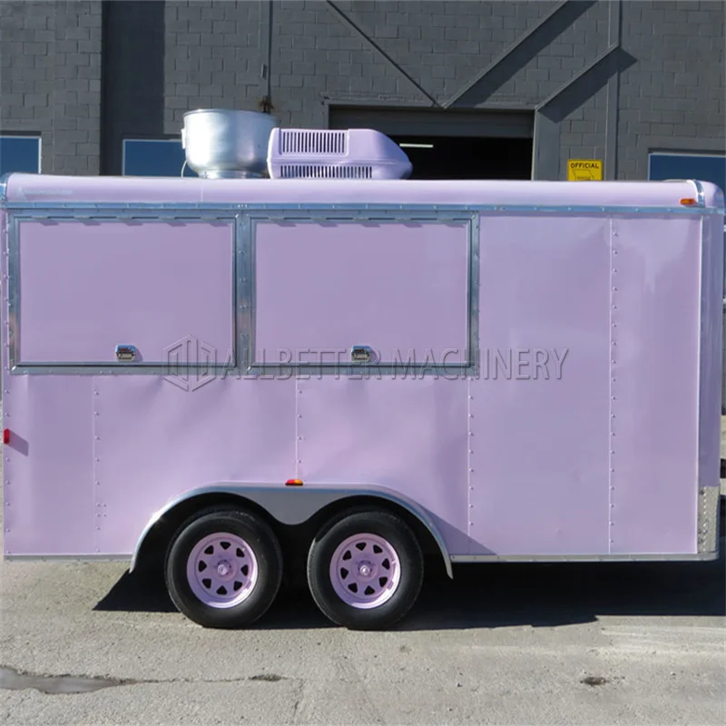 

Allbetter China Hot Selling BBQ Food Truck Fast Street Vending Carts Ice Cream Coffee Truck Trailer Mobile Square Food Trailer
