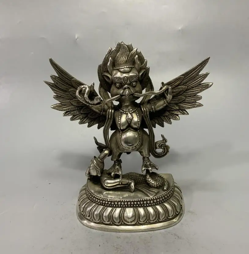 

Archaize White copper Tibetan Dapeng bird Vajra household decoration crafts statue