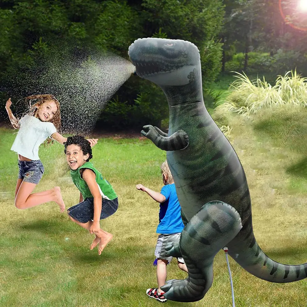 Kids Inflatable Beach Sprinkler Toy Animal Dinosaur Shape Water Spray Water Sprinkling Toy For Summer Lawn Garden Backyard