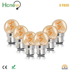 Spiral Filament Led Dimmable  Light Bulb G40 B22 Bayonet Cap Energy Saving 1W (Equivalent 10W) Led Lamp 2200K Golf Led Bulbs