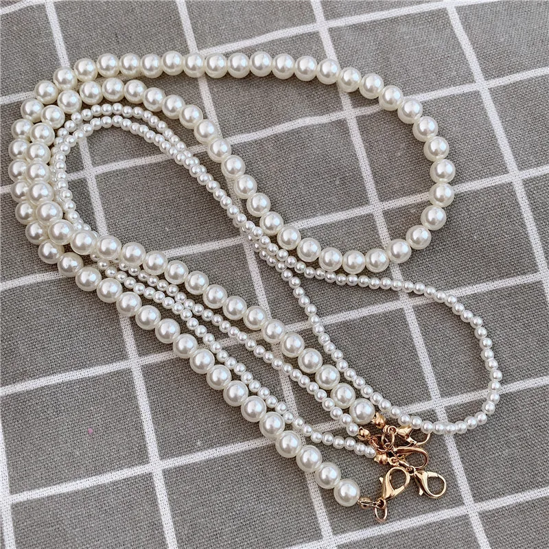 New Fashion Jewelry Imitation Pearls Sunglasses Eyeglasses Chain Anti Slip Reading Holder Necklace Eyewear Retainer Lanyard Cord